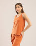 Reversible sleeveless tank top with round neck
